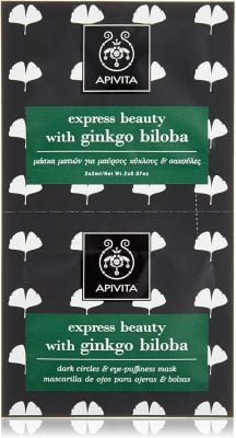 Mascarilla para el contorno de ojos, ojeras y signos de fatiga con Ginkgo Biloba