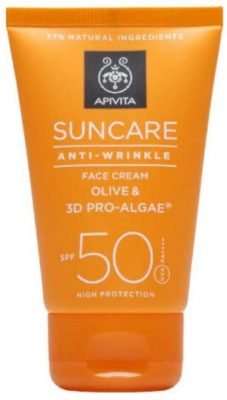 Apivita Suncare Crema Facial Antiarrugas SPF50+, 50ml