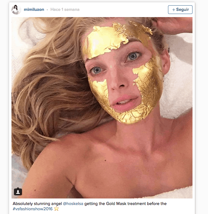 Este es el secreto de la piel perfecta de los ángeles de Victoria's Secret 3 mascarilla facial oro